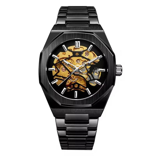 FRANCO ARMANDI Automatic Skeleton Magnolia 7 - BLACK